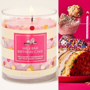 Bath & Body Works Milk Bar Birthday Cake Single Wick Candle 8oz NEW